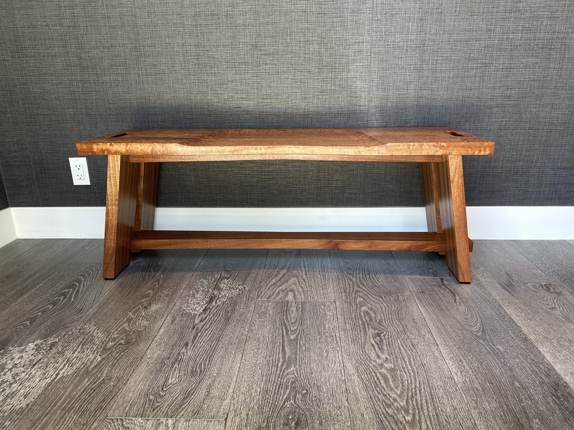 Bench front view